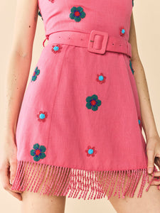 Sarah Bird Mini Dress in Pink Party