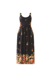 Katherine Dress in Black Victorian Floral