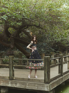 Sydney Dress in Black Victorian Floral
