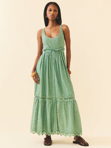 Valeria Dress in Bermuda Green