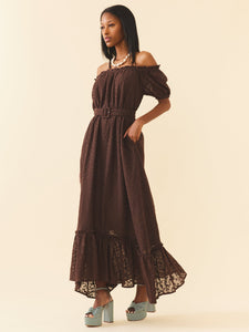 Luna Dress in Chocolate Martini