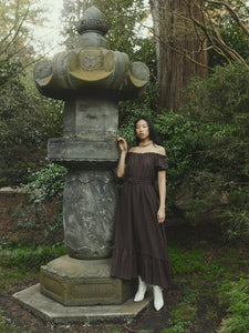 Luna Dress in Chocolate Martini