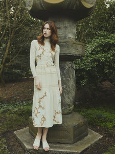 Sophia Dress in Khaki Garden