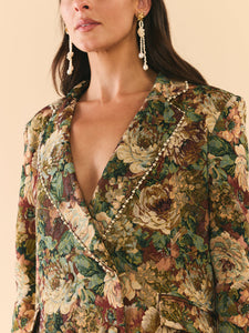 Meredith Blazer in Flora Floral Jacquard