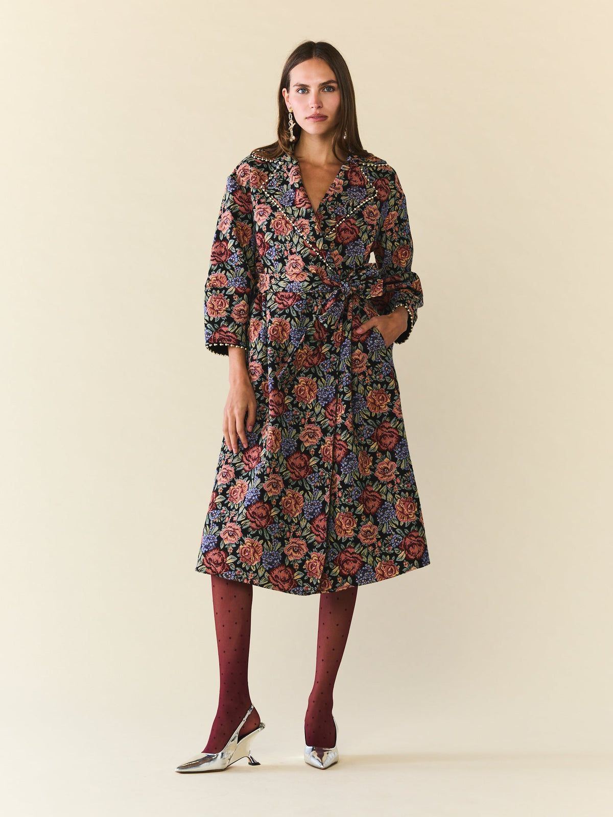 Palak Jacket in Black Rainbow Jacquard