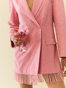 Alex Blazer Dress in Raspberry