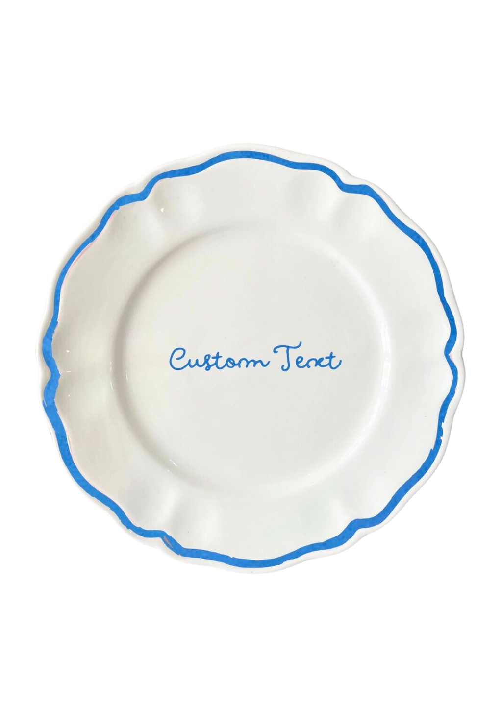 Personalized Quote Dessert Scalloped Plate, Set of 6