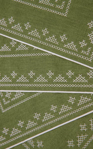 Pedralbes Placemats in Olive, Set of 4