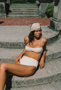 The Isla Bottom in Ivory Luxe Crinkle