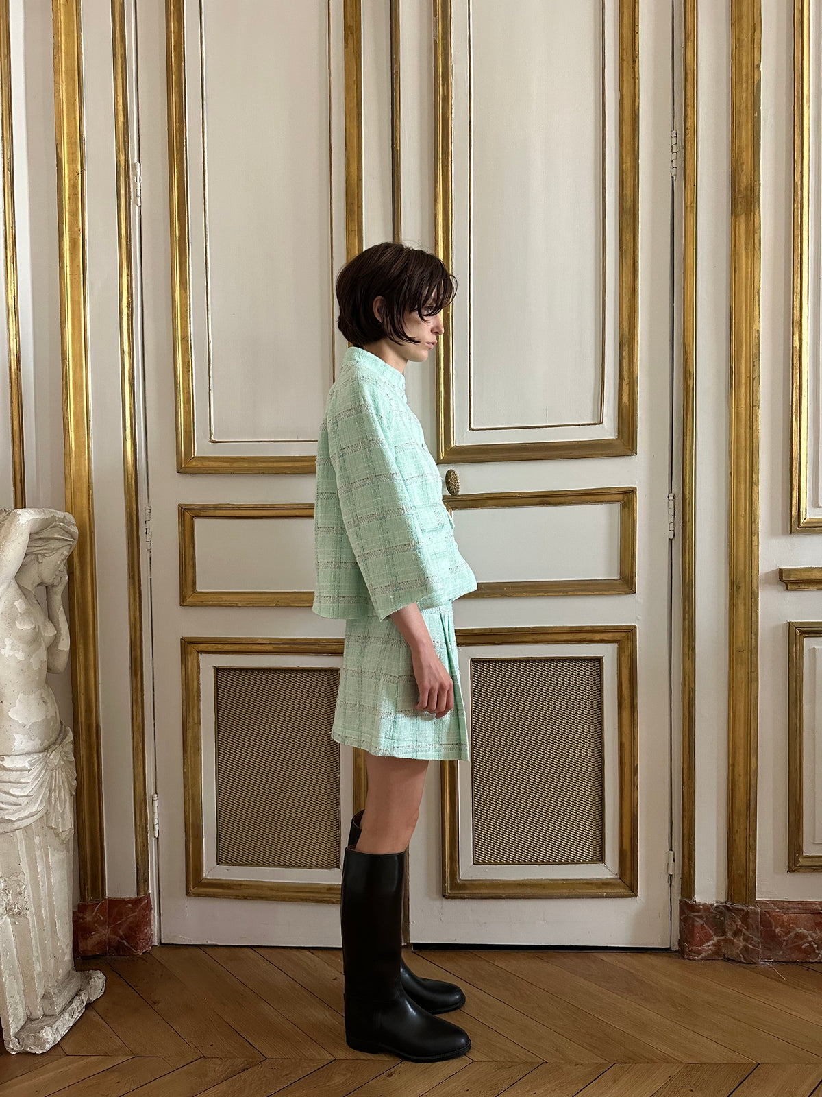 Lydia Skirt in Carré Menthe