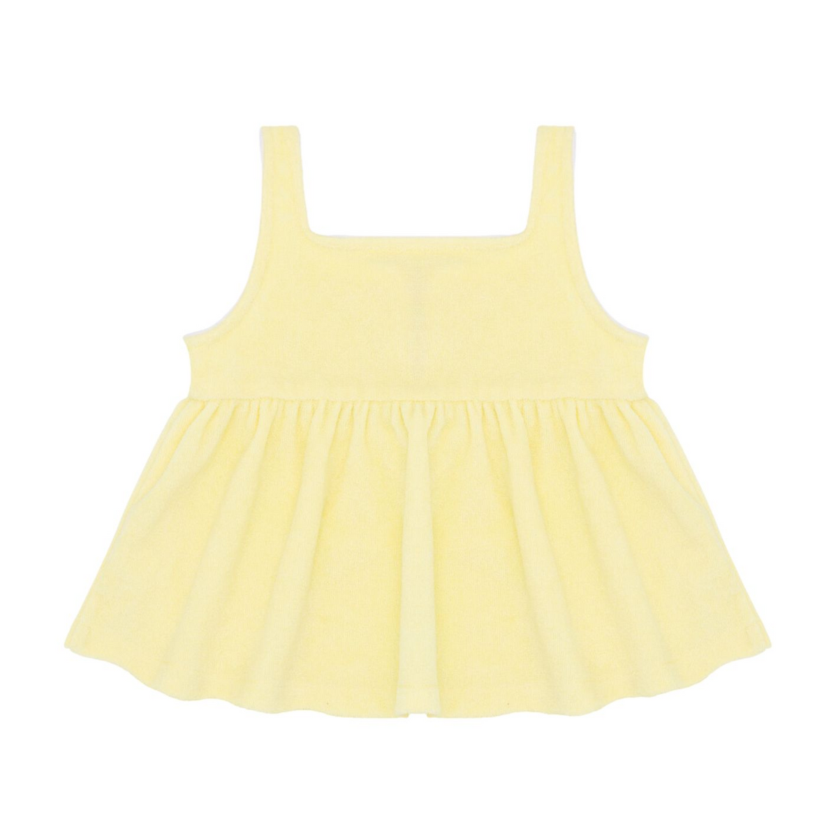 Girls Banana French Terry Button Up Tank