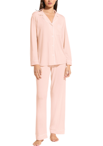 Gisele Tencel Modal Long PJ Set in Petal Pink/Ivory