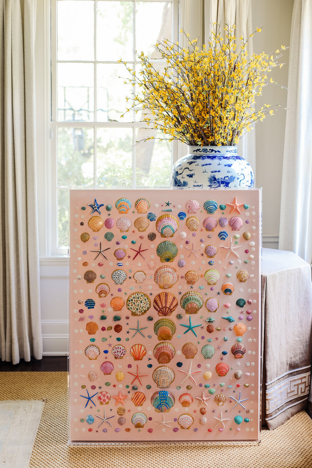 48" x 36" Custom Shell Artwork by Erin Donahue Tice