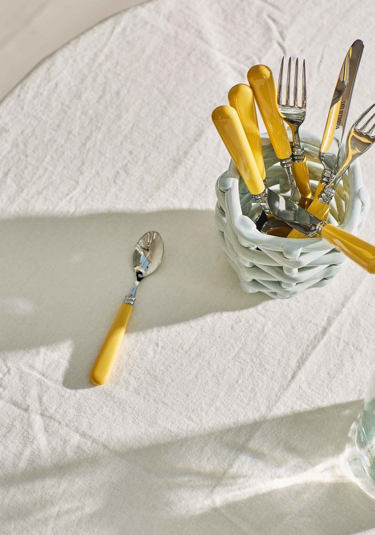 Butter Yellow Dessert Spoons, Set of 2