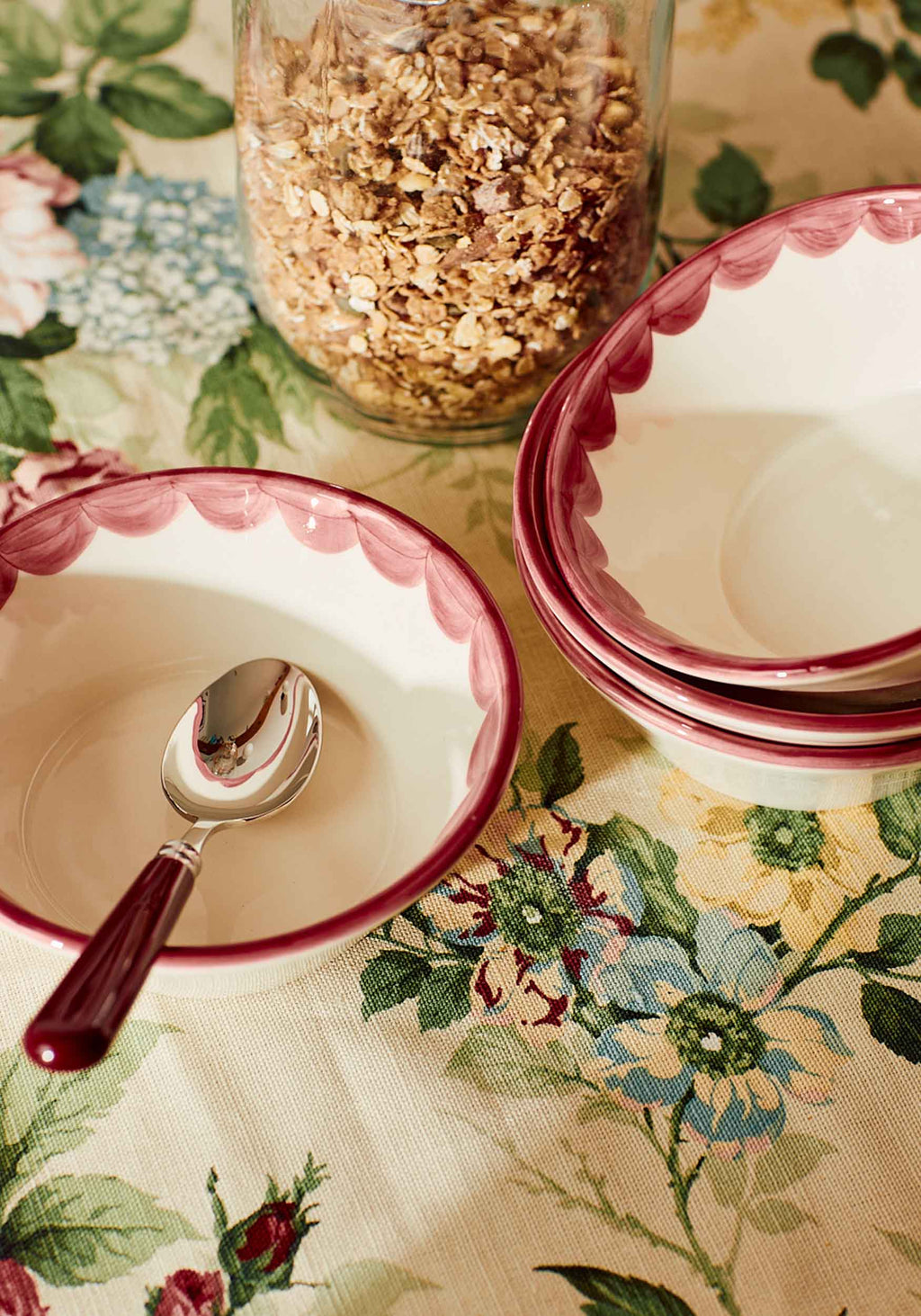 Burgundy Dessert Spoons, Set of 2