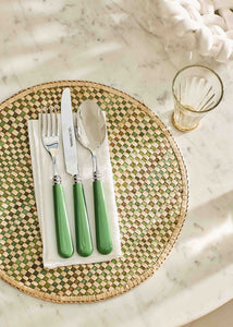 Green Dessert Spoons, Set of 2