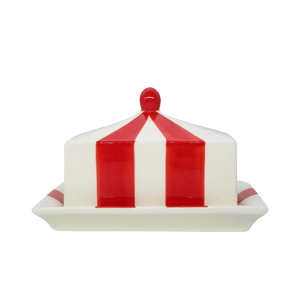 Circus Stripe Butter Dish
