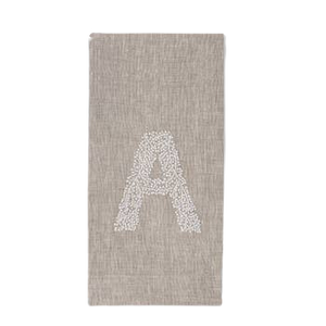 Monogram Twig Hand Towel in Natural