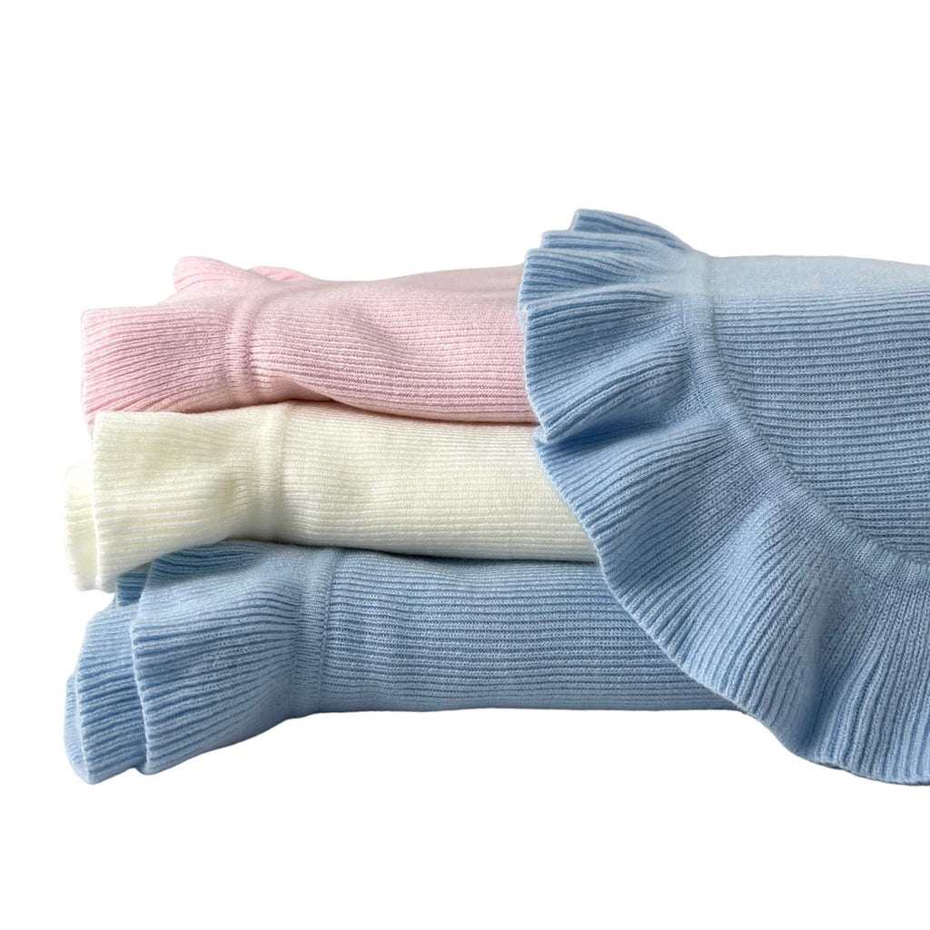 Jersey Knit Ruffle Blanket