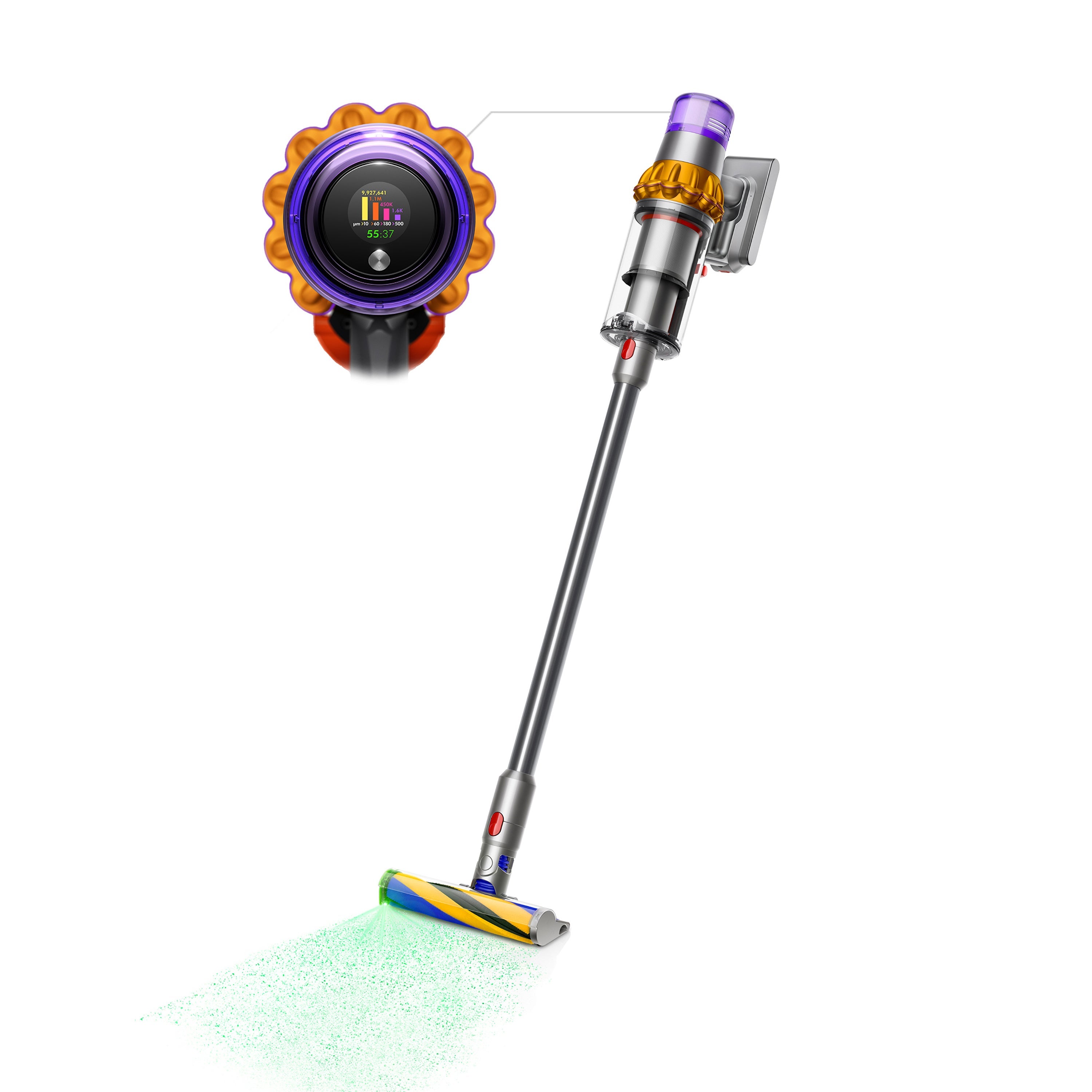V15 Detect Cordless Vacuum in Yellow & Nickel