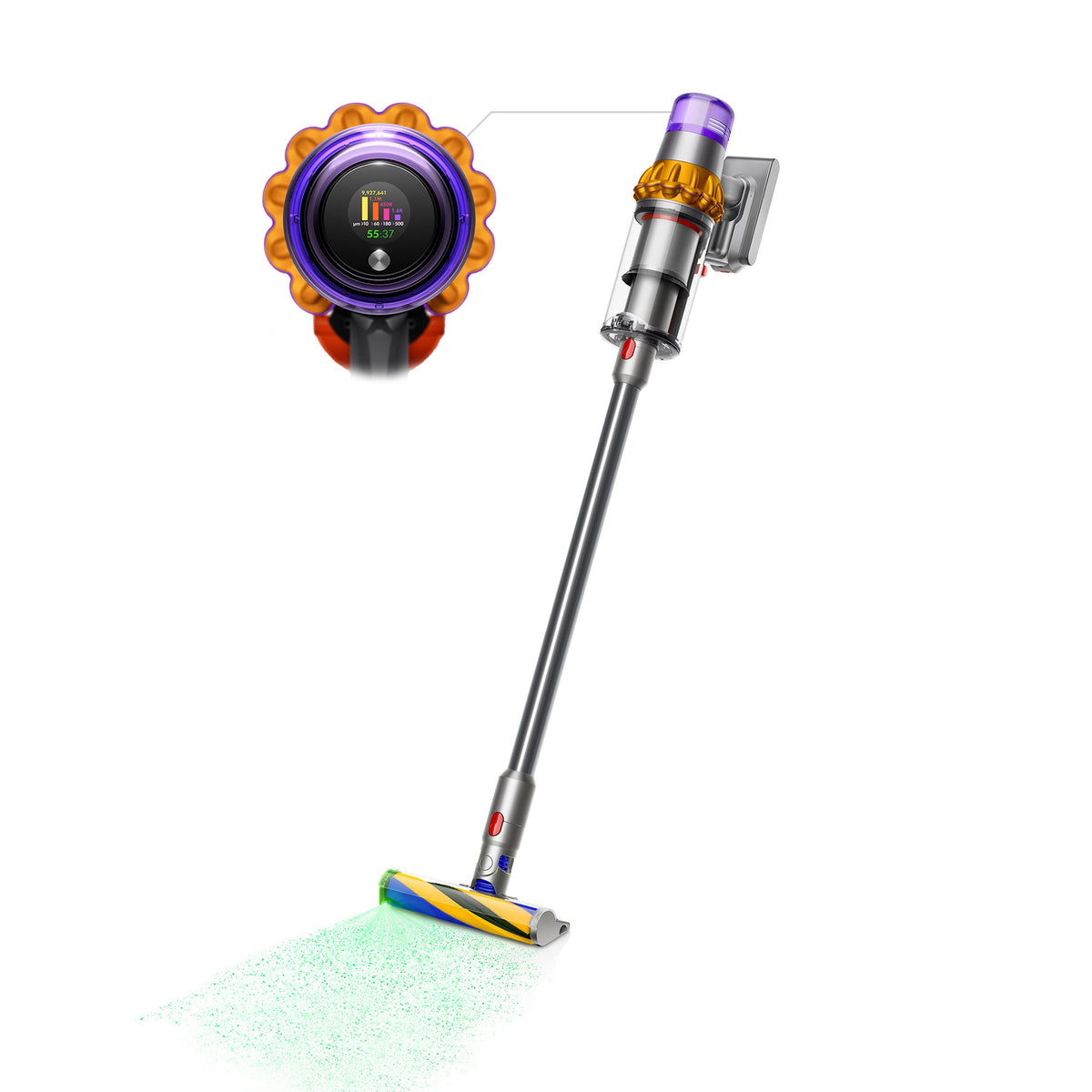 V15 Detect Cordless Vacuum in Yellow & Nickel