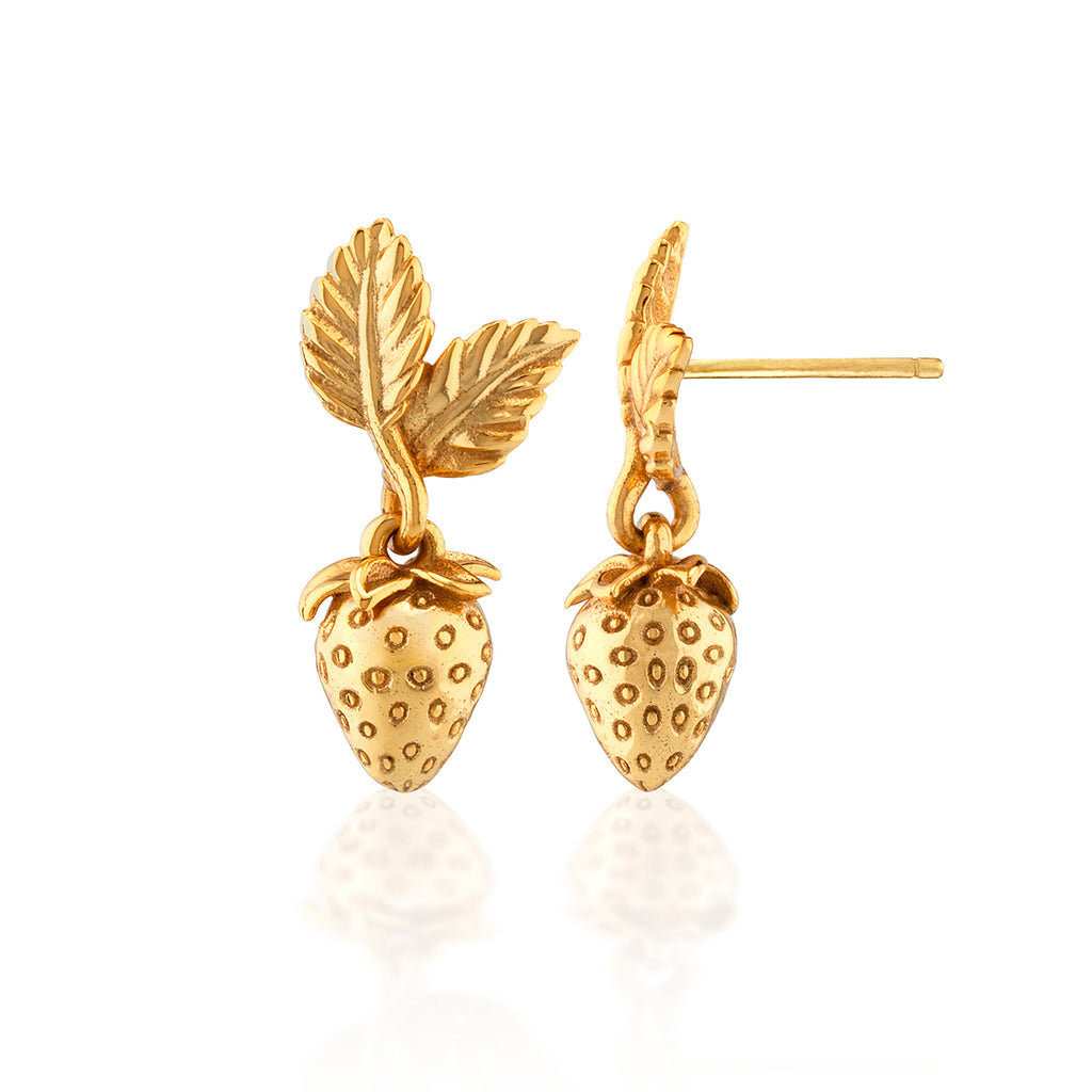 Meadow Berry Drop Earrings in Gold