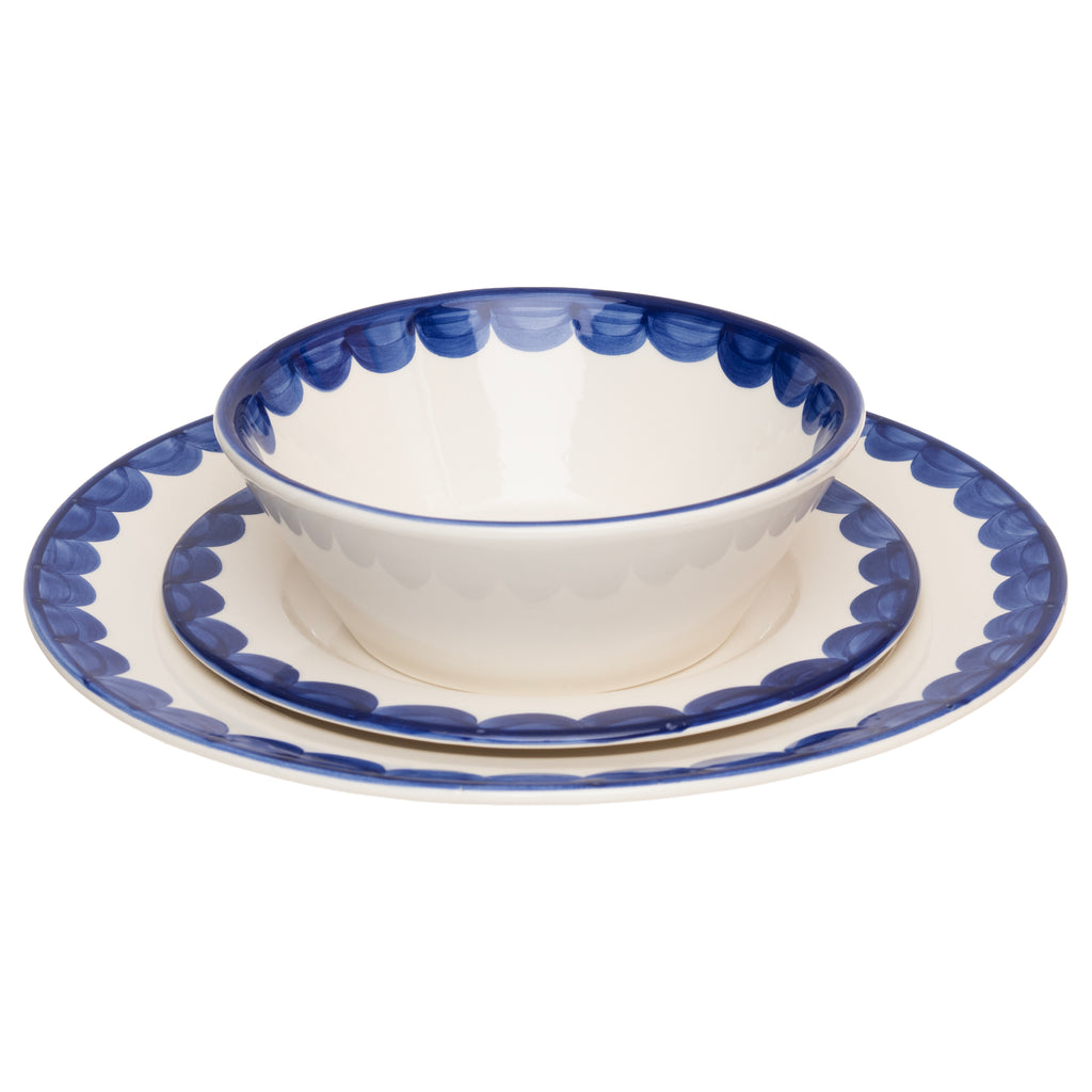 Blue Scallop Dinner Plate