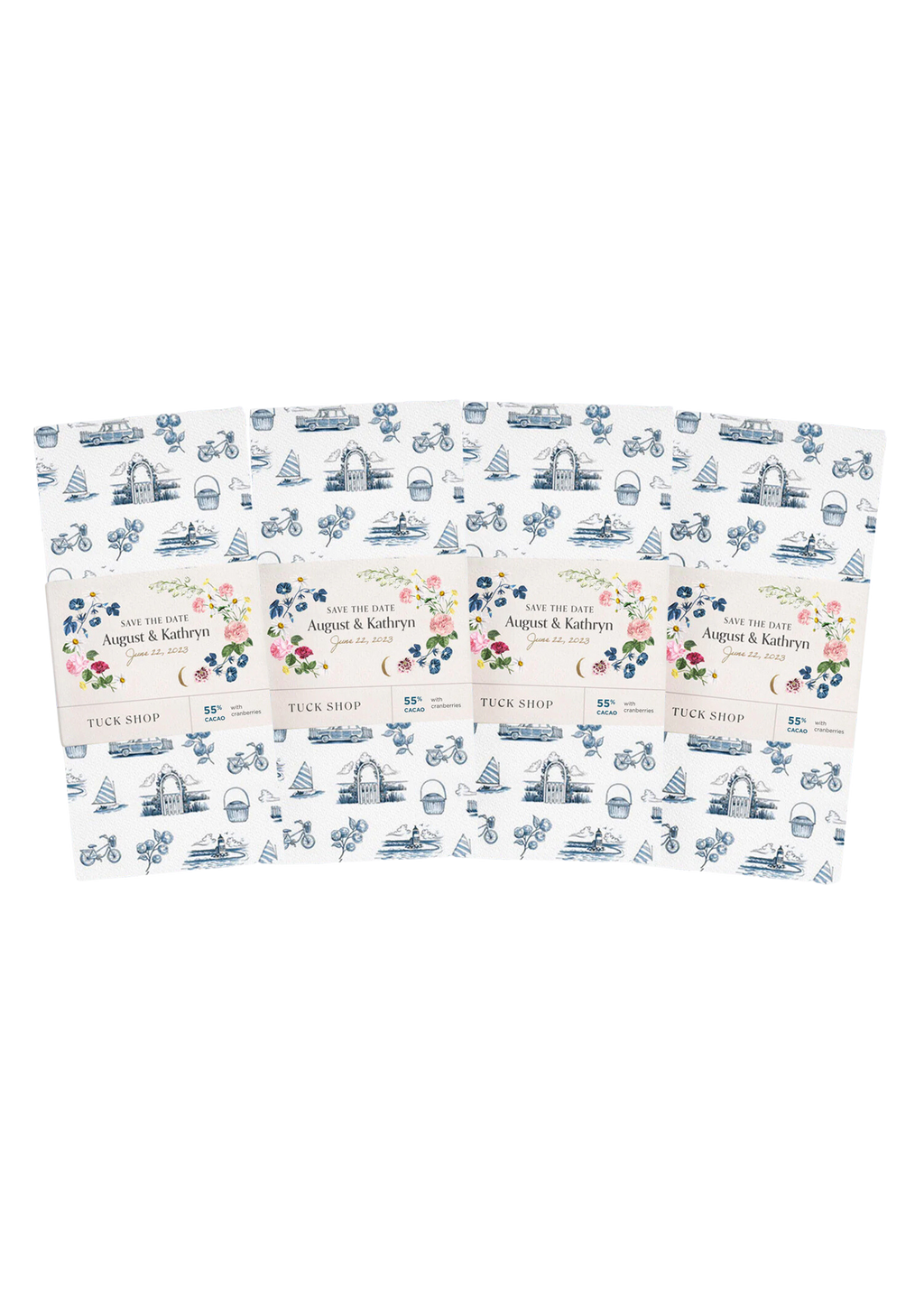 OTM Exclusive: Set of Personalized Nantucket Cranberry Chocolate Bars