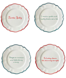 OTM Exclusive: Santa Baby Plates, Set of 4