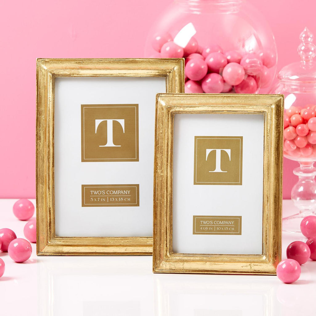 Gold Leaf Photo Frame, Set of 2
