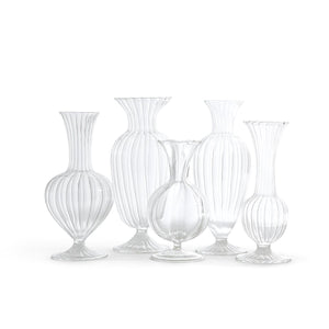 Verre Fluted Vase, Set of 5