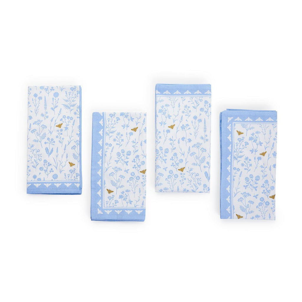 Bees and Blooms Cloth Napkins