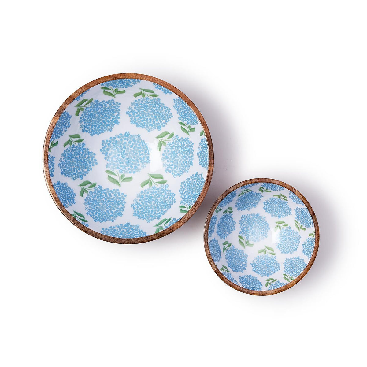 Hydrangea Hand-Crafted Wood Bowl