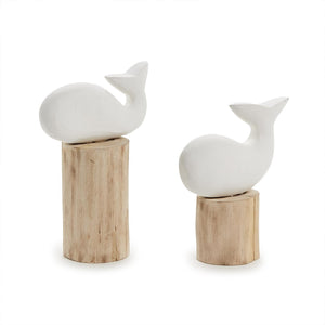 Carved Fish on Dock Post, Set of 2