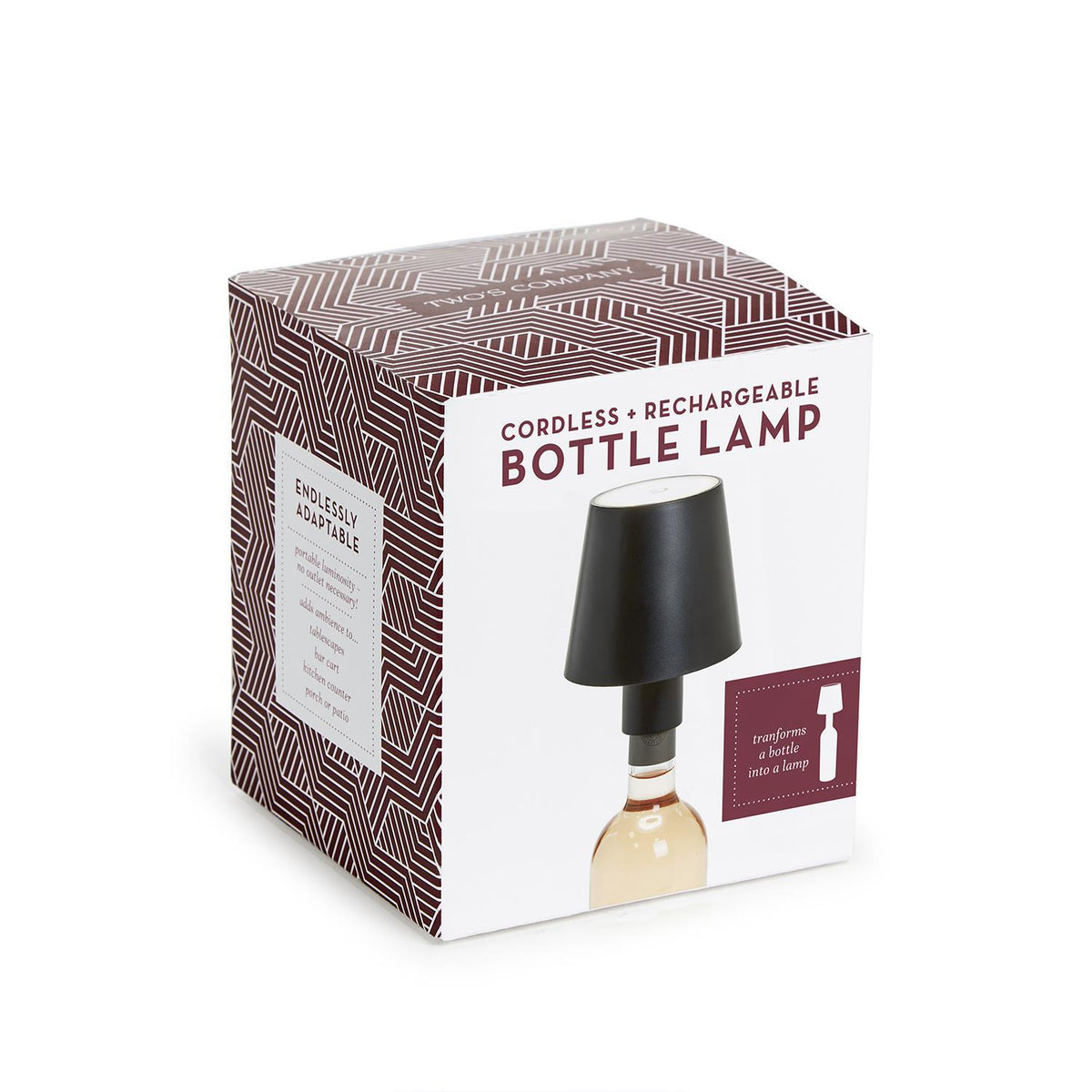 LED Touchable Black Lampshade with Bottle Stopper in Gift Box