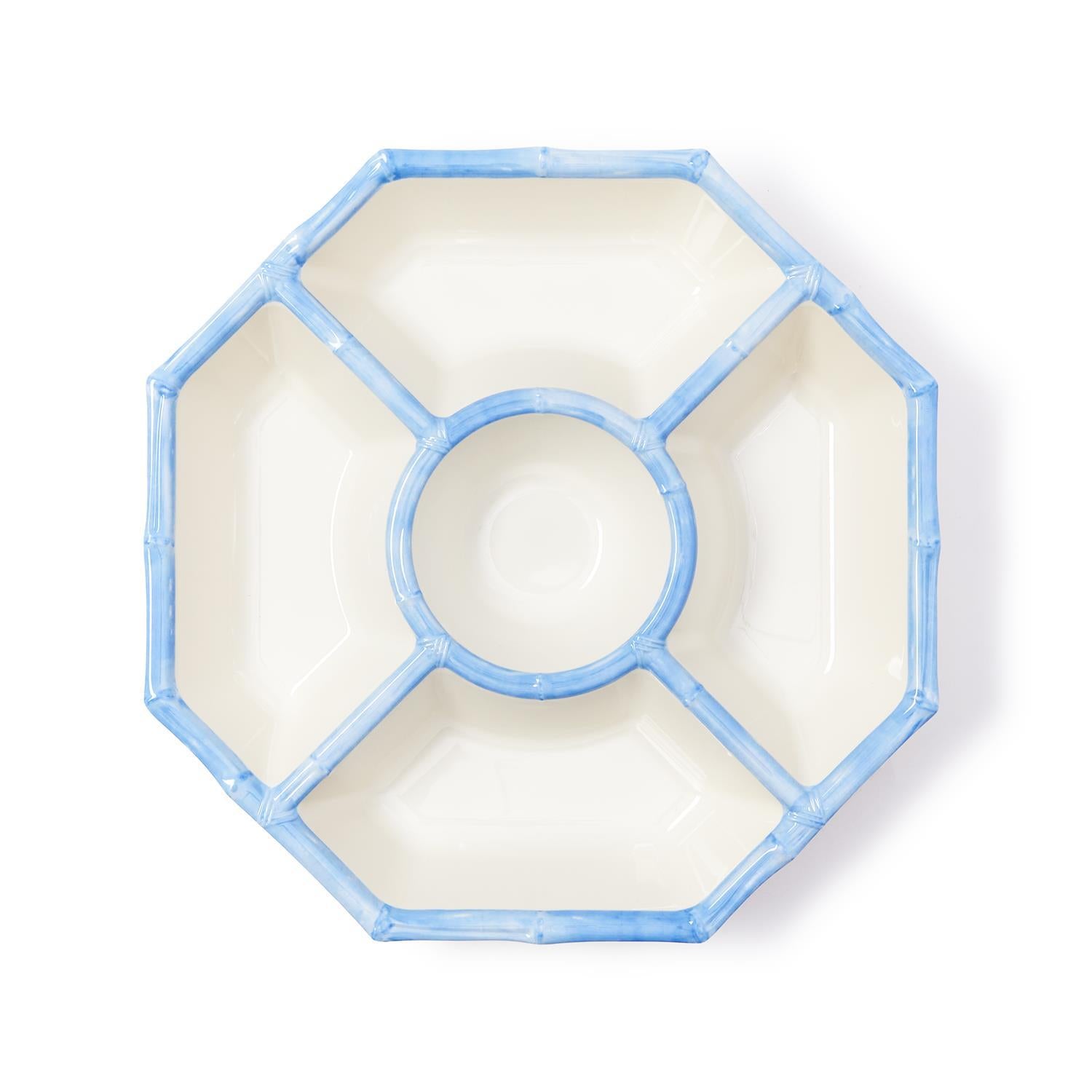 French Blue Bamboo Touch Chip and Dip