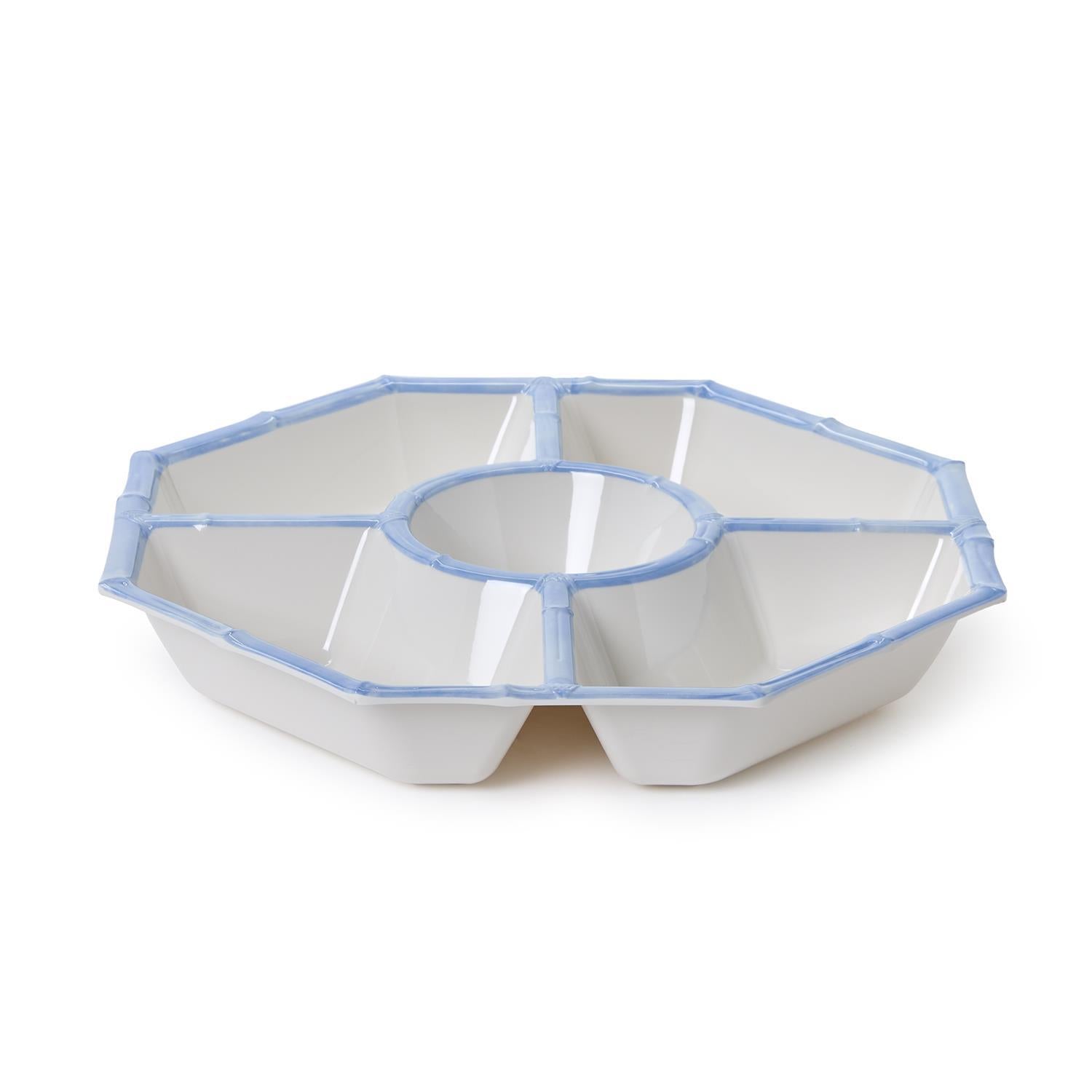 French Blue Bamboo Touch Chip and Dip