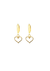 Petits Coeurs Gold Hoop Earrings