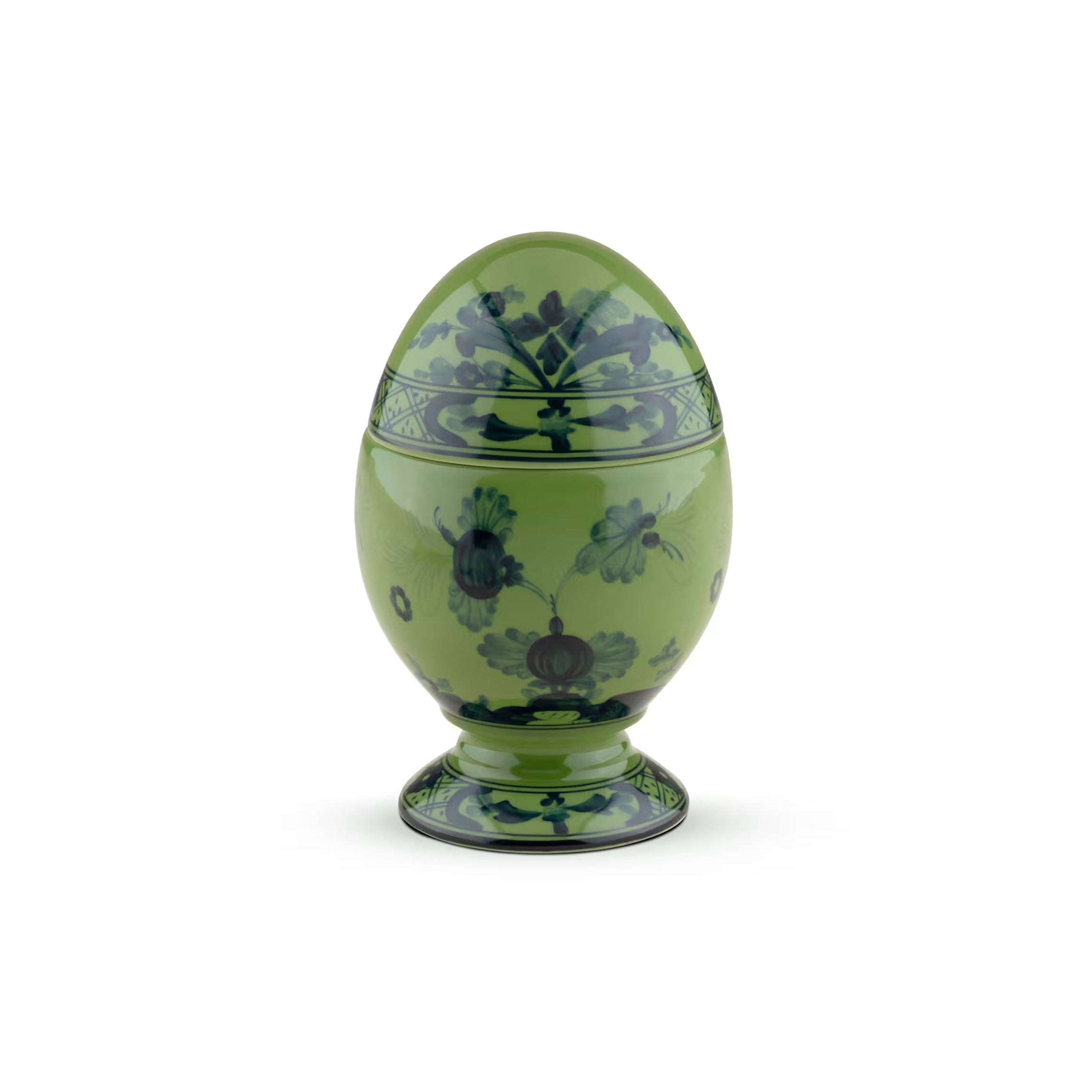 Oriente Italiano Egg With Cover in Malachite