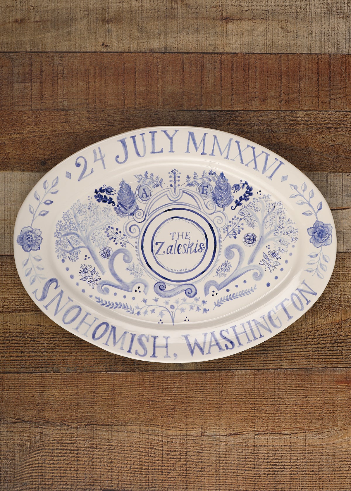 Wedding Platter in Botanical