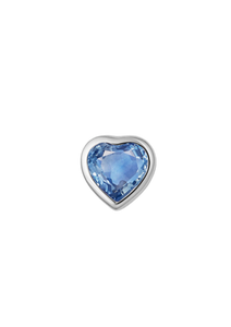 Blue Sapphire Heart Charm