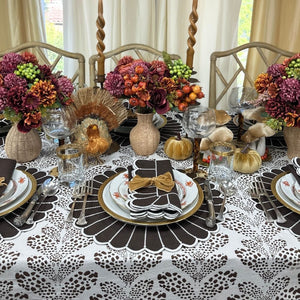 Studio Collection: Pippa Napkin in Cocoa & White, Set of 4