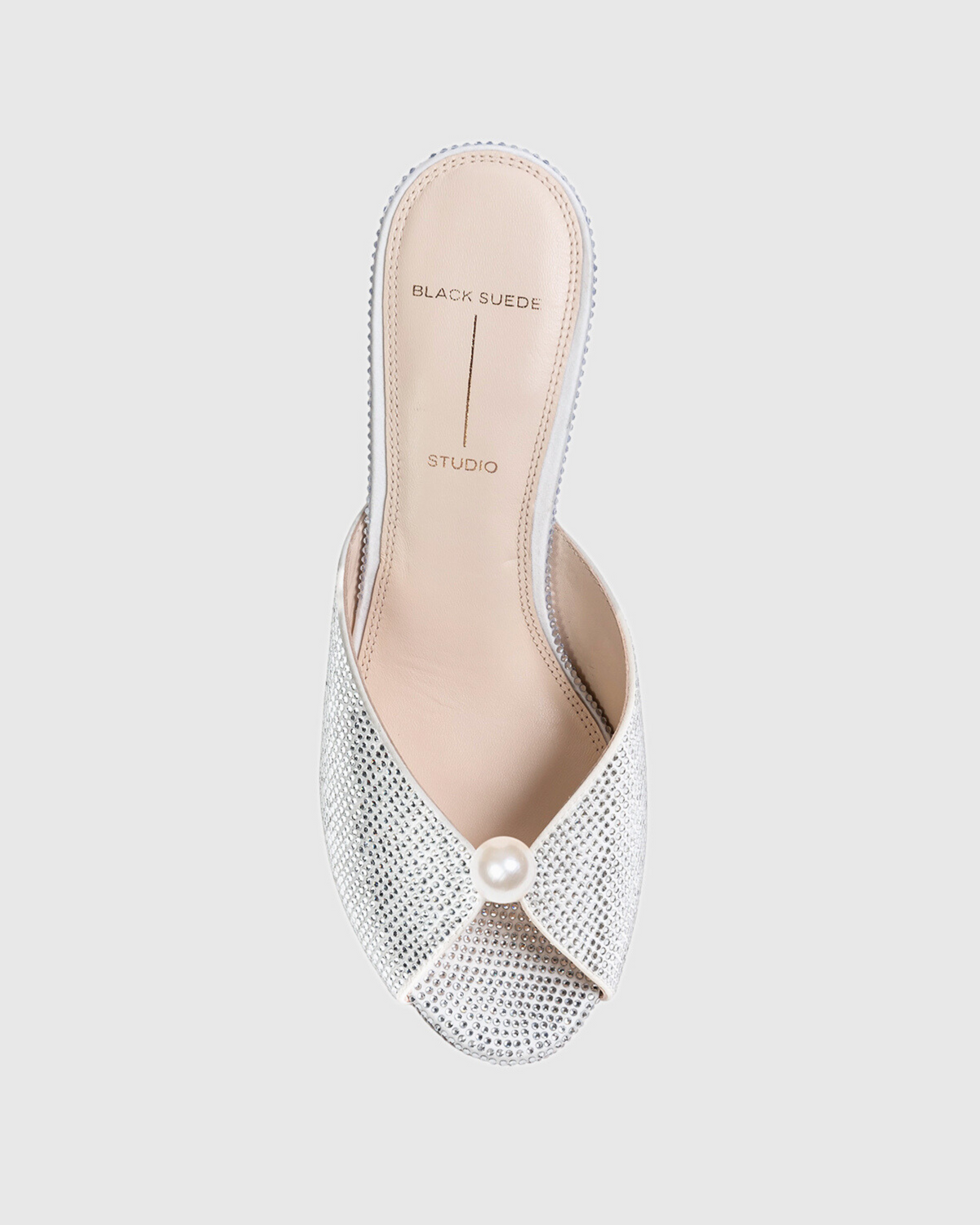 Veda 65 in White Satin Embellished