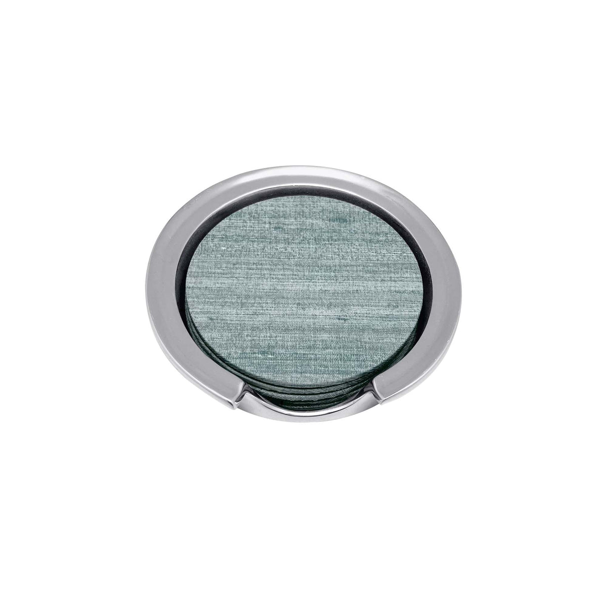 Capri Faux Grasscloth Signature Coaster, Set of 2