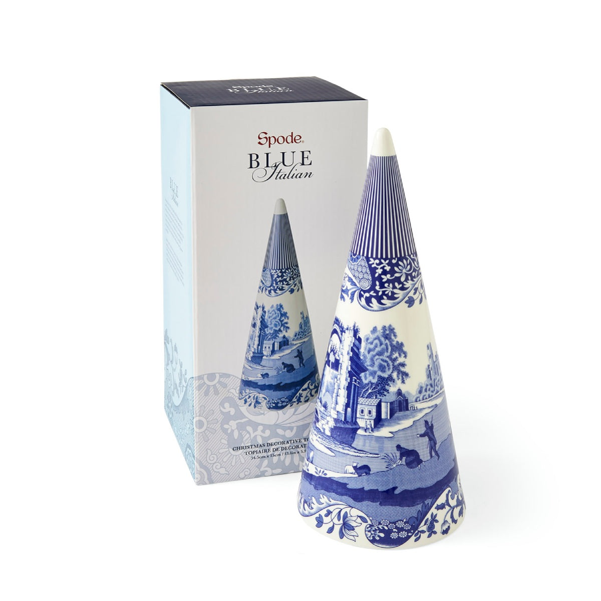 Blue Italian 13" Christmas Topiary