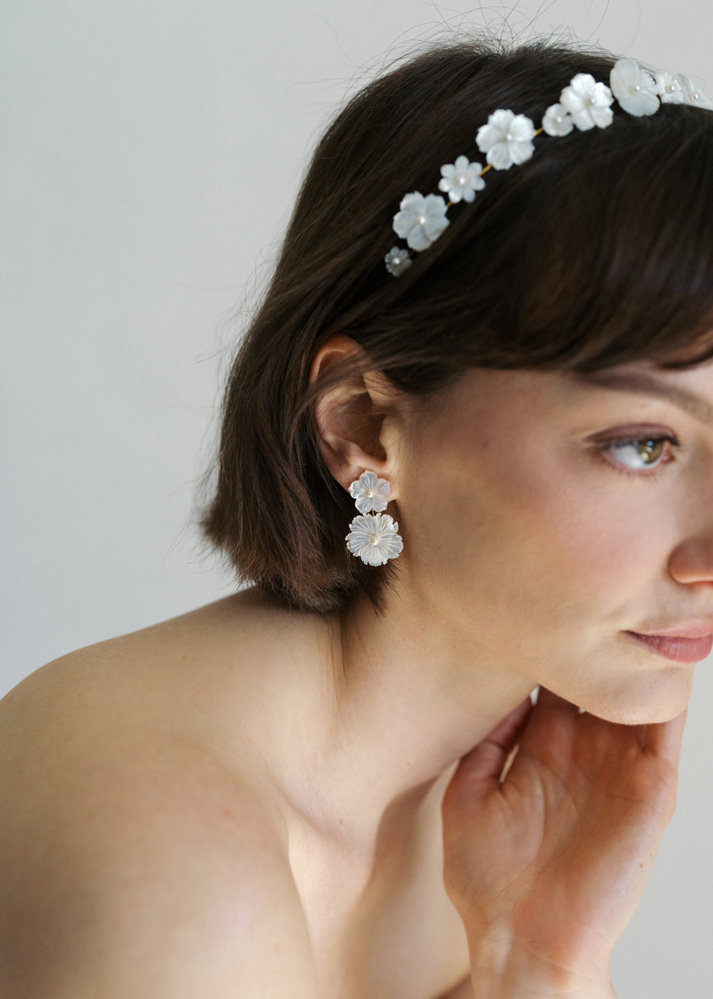 Tibby Earrings in Mother of Pearl