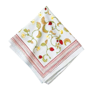 Fraises des Bois Napkins, Set of 6
