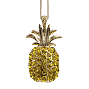 Pineapple Hanging Ornament in Yellow