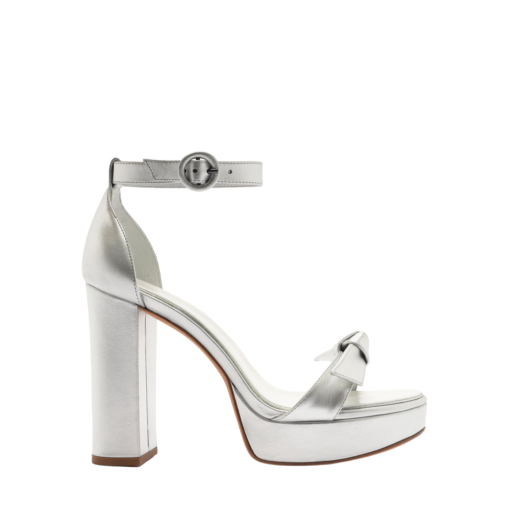 Clarita Bridal Platform 120 in Silver Pearl