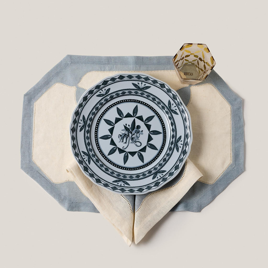 Rêverie des Pins Dining Plate in Celeste